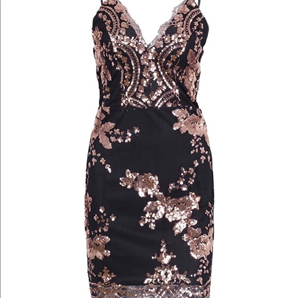 Black & sequence dress Size M 4-6 (only worn once) - Picture 4 of 4